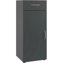 Kombikommode WIMEX "Multiraumkonzept", grau (grafit), B:30cm H:98cm T:40cm, Spanplatte, Sideboards, Schubkästen auf Metallschienen