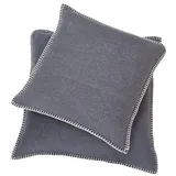 David Fussenegger Kissenhülle Sylt Uni 8501/8768, Grau, 40 x 40 cm