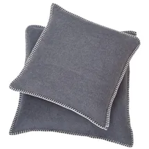 David Fussenegger Kissenhülle Sylt Uni 8501/8768, Grau, 40 x 40 cm