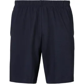 LE JOGGER LE JOGGER, Pyjama in grau-meliert-navy, | Gr. 48/50 (M), bunt (grau, meliert, navy), Jersey, Obermaterial: 100% Baumwolle, unifarben, Basic, bequem kurz, Rundhals, Kurzarm abgesteppte Kante, Homewear-Sets, Schlafanzug mit Colorblock