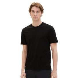 TOM TAILOR T-Shirt, mit Logoprint an der Seite, schwarz