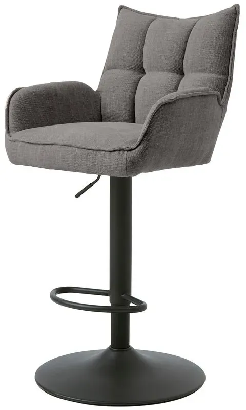2er-Set Barhocker Marilla Stoff Grau Graphit