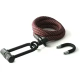 Texlock Eyelet 160 U/X-Lock Bundle, Textilseil mit Bügelschloss Rot Modell 2025 - 160 cm