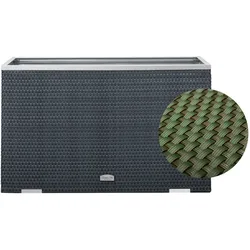 Polyrattan Pflanzgefäß mit Aluminiumrahmen
