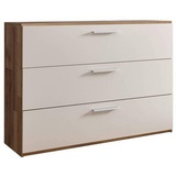 SchlafKONTOR Mid.you Kommode, Eiche, Champagner, Kunststoff, 3 Schubladen, 120x86.6x38 cm, stehend, Wohnzimmer, Kommoden & Sideboards,