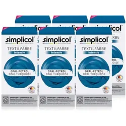 Simplicol Textilfarbe intensiv Opal-Petrol 6er Pack