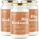 Bio Kokosöl MonteNativo - 3x1000mL (3L) - 3erBio Kokosfett, Kokosnussöl, Premium