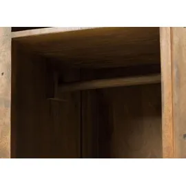 MASSIVMOEBEL24.DE Schwebetürenschrank Mango 100 x 190 x 60 cm Braun