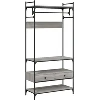 VidaXL Kleiderständer mit Schubladen Grau Sonoma 89x39x184,5 cm