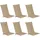 Beautissu Hochlehner Auflage 120 x 50 x 6 cm beige 6-tlg.