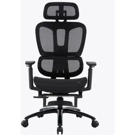 Trisens Bürostuhl in moderner Mesh-Optik mit Fußstütze ergonomischer Drehstuhl mit Nacken und Lordosenstütze - Gamingstuhl mit atmungsaktiver Netzrückenlehne und Wippfunktion