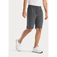 KangaROOS Sweatshorts "kurze Jogginghose", Herren, Gr. 56/58 (XL), N-Gr, grau (anthrazit), Sweatware, Obermaterial: 60% Baumwolle, 40% Polyester, unifarben, Basic, lässig geschnitten kniefrei, Hosen, aus weicher Sweatware mit Kordel, Topseller