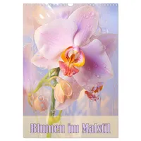 Calvendo Blumen im Malstil (Wandkalender 2026 DIN A3 hoch),