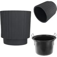Kadax Blumentopf mit Einsatz, 40 cm, Anthrazit - KADAX