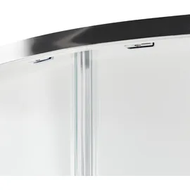 Beliani JUKATAN Duschkabine mit Schiebetür 80 x 185 cm Silber Sicherheitsglas