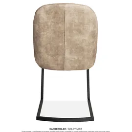 omg design Esszimmerstuhl Canberra pflegeleichter Samtvelour schwarz
