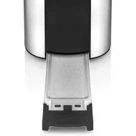 Zeegma TOSTEE CHEF 4-Scheiben-Edelstahl-Brottoaster, Brötchenhalter, 1500 W, Auftauen, - Stoppen, Krümelfach, LED-Timeranzeige, 7 Stufen,