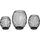 bremermann Teelichthalter 3er-Set Metall Schwarz
