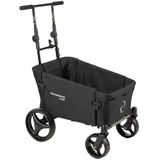 Beach Wagon Bollerwagen Faltbar Push Dunkelschwarz - 40KG Tragkraft - Bollerwagen mit Schiebestange und Feststellbremse, Strandwagen für Kinder, Haustiere und Gepäck - 87 x 52 x 39 cm