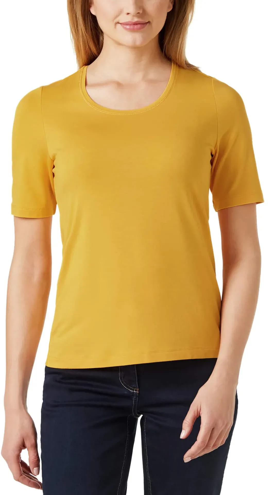 Walbusch Damen Viskose-Shirt Gelb