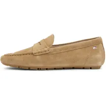 Tommy Hilfiger Flag Soft Suede Driver Loafer Damen Khaki 38