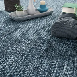 KADIMA DESIGN Unifarben Kurzflorteppich 80 x 250 cm Dunkelblau