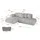 altdecor Ecksofa Cord 2-Sitzer Grau
