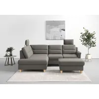 sit&more Ecksofa SIT & MORE "Farö L-Form", braun (schlamm), B:251cm H:90cm T:187cm, Sofas, Ecksofa, inklusive Federkern, wahlweise mit Bettfunktion und Bettkasten