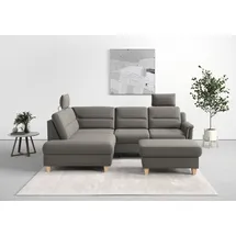 sit&more Ecksofa SIT & MORE "Farö L-Form", braun (schlamm), B:251cm H:90cm T:187cm, Sofas, Ecksofa, inklusive Federkern, wahlweise mit Bettfunktion und Bettkasten