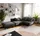 DeLife Ecksofa Clovis Schwarz mit Hocker Ottomane Rechts Modular, Design Ecksofas, Couch Loft, Modulsofa, modular