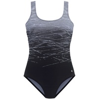 LASCANA Badeanzug Damen schwarz-grau Gr.42 Cup F