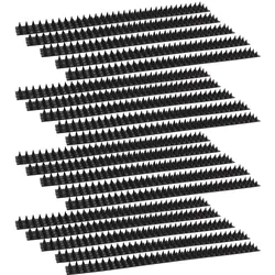 Anti-Kletter-Streifen 20er Set Schwarz 50 x 4.5cm – Effektiver Tierabwehr Spikes-Schutz, Einfache Anwendung