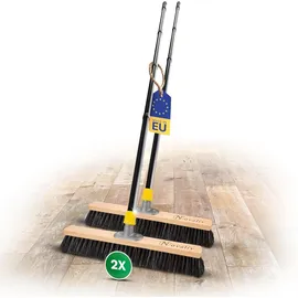 Novaliv Besen 2x 50 cm Schwarz