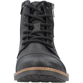 Rieker Winterstiefelette RIEKER, Herren, Gr. 44, schwarz, Lederimitat, Schuhe Winterstiefelette, Schnürboots, Winterboots in schmaler Form, Topseller