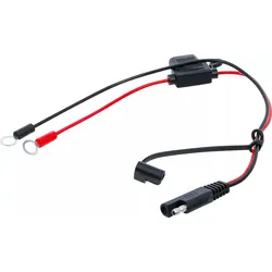 BGS 63506-1 Batteriepolklemmen mit Flachstecksicherung für Batterieladegerät 63506