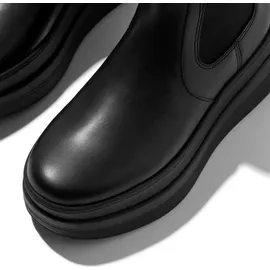 original brands FITFLOP FitFlop F-Mode Stack Leather Chelsea Boots SCHWARZ 38 - Schwarz - 38