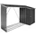 DURAMAXX Kaminholzregal Metall 161 x 161 x 63 cm Grau