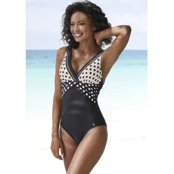 LASCANA Badeanzug, mit süßen Tupfen LASCANA schwarz/creme 46