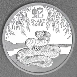 Silbermünze 1/2oz Schlange 2025 (PP) Lunar III ? Year of the Snake (Australien)