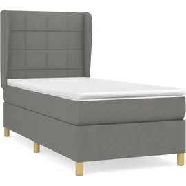 vidaXL Boxspringbett 100 x 200 cm Dunkelgrau