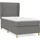 vidaXL Boxspringbett 100 x 200 cm Dunkelgrau