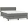 vidaXL Boxspringbett 140 x 200 cm Dunkelgrau