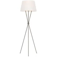 Elstead Lighting Stehlampe Stehleuchte Wohnzimmerlampe Stahl Leinen Nickel H
