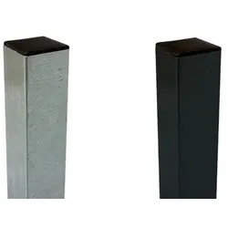 Stahlpfosten - Silber - 8 x 8 x 268 cm - aus Stahl