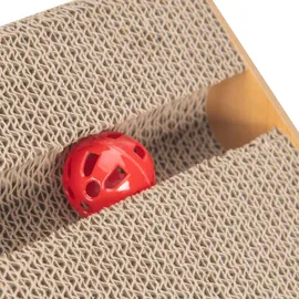 Coil Kratztonne, Katzenhöhle, Katzenkratzbaum, Katzenbett, Katzenliege, Umweltfreundliches Bett, Kratzpappe, MDF, Höhe: 34,5 cm