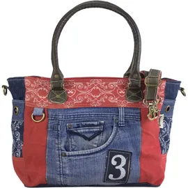 Sunsa Damen Tasche aus Jeans/Canvas & Leder. Große Crossbody bag Schultertasche Shopper, Geschenkideen für Frauen/Mädchen nachhaltige Produkte, 52433