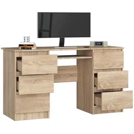 akord furniture factory AKORD A11 Sonoma-Eiche mit 6 Schubladen B135 x H77 x T50 cm