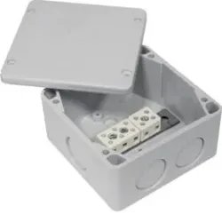 Hager FB1050SN Brandschutz-Verbindungsdose, E90, 115x115x66mm, mit Keramikklemmen.Elektro-Brandschutz-Verbindungsdose F90/E90 zur Aufputz-Montage zur