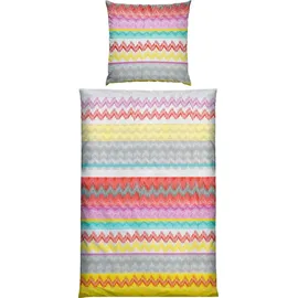 Erwin Müller Bettwäsche Seersucker bunt | Gr.: 135x200 cm 80x80 cm)