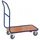 ROLLCART Transportwagen Holz/Stahl 800 x 500 mm blau mit Feststellbremse Tragkraft 250 kg